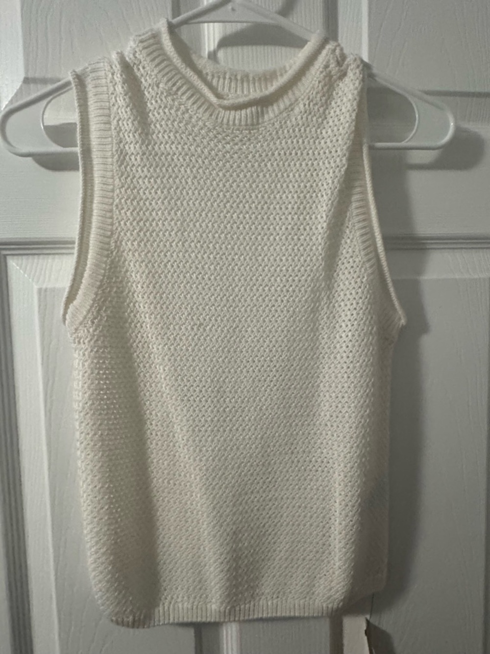 Reformation Cream Sleeveless Knit Top